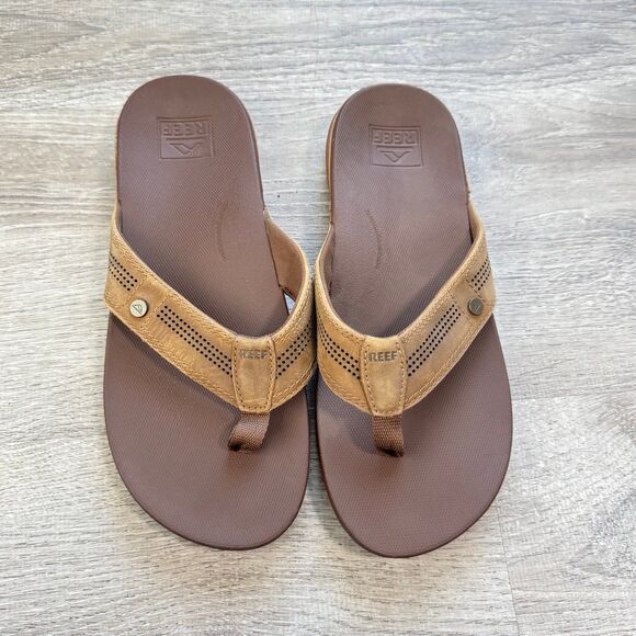 Reef Mens Cushion Lux Toffee as size 10 - Picture 1 of 8